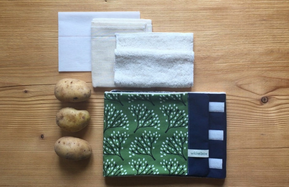 Benötigte Materialien für einen Kartoffelwickel bei Husten