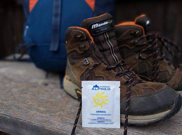 Arnika im Rucksack bei stumpfen Verletzungen
